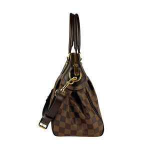 Louis Vuitton Brown Damier Ebene Brown Leather Canvas Trevi Bag Ebene Shoulder